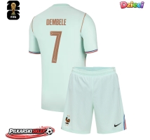 Francja Ousmane Dembele #7 Koszulka Wyjazdowa dzieci MŚ 2026 Krótki Rękaw (+ krótkie spodenki)